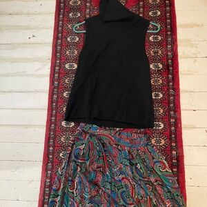 The Works NY Black Cashmere Turtleneck Sleeveless XL